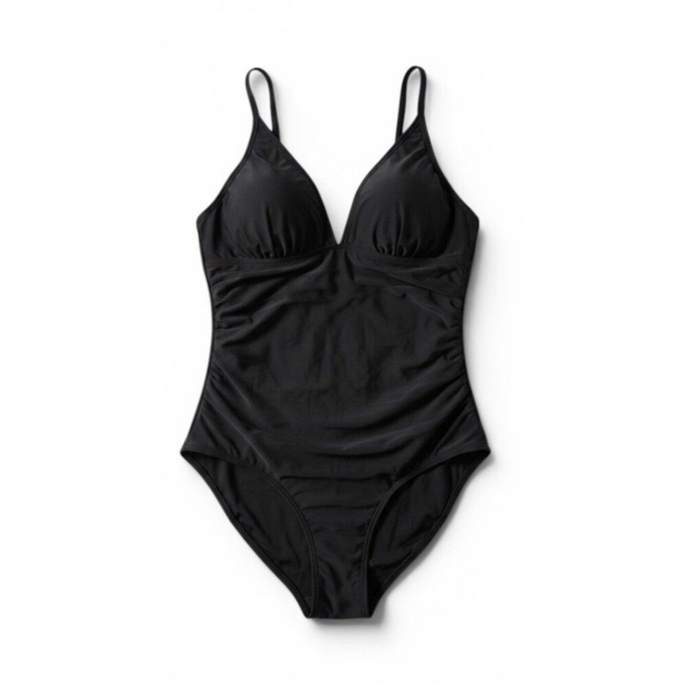 Cupshe Black One-Piece Swimsuit with Thin Straps